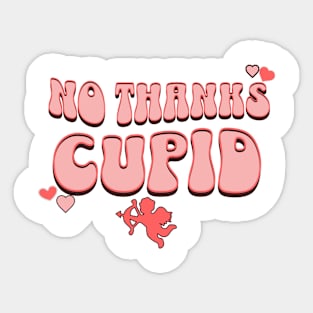 NO THANKS CUPID Sticker